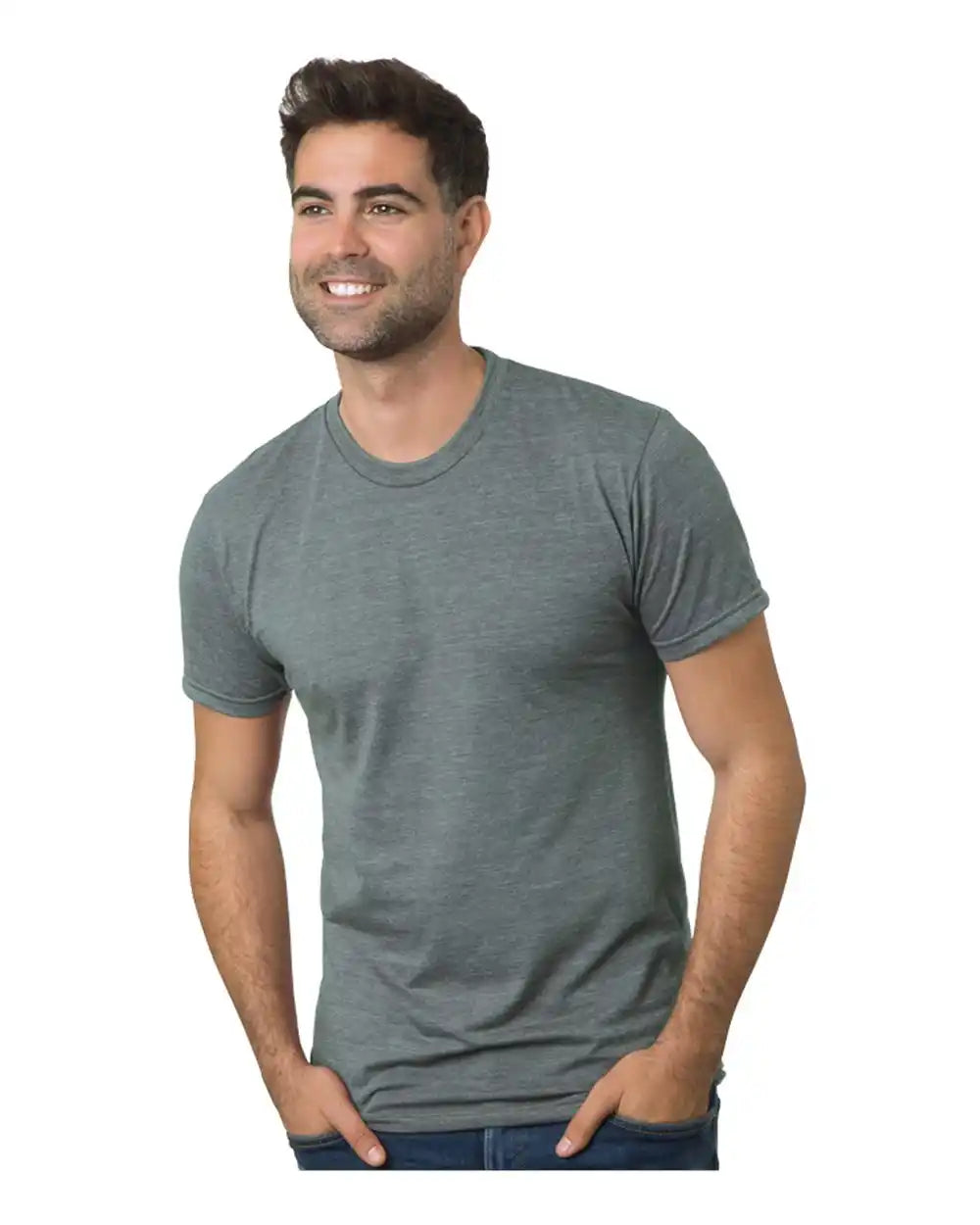 Bayside 9570b Triblend T-shirt - 9570 - Tri Athletic Gray - Adult Xs