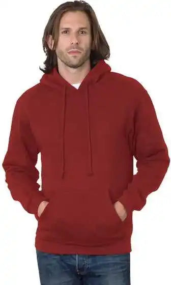 Bayside 960 Usa Made Hooded Sweatshirt Cardinal