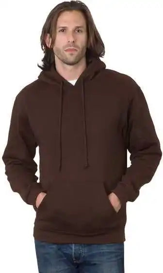 Bayside 960 Usa Made Hooded Sweatshirt Chocolate