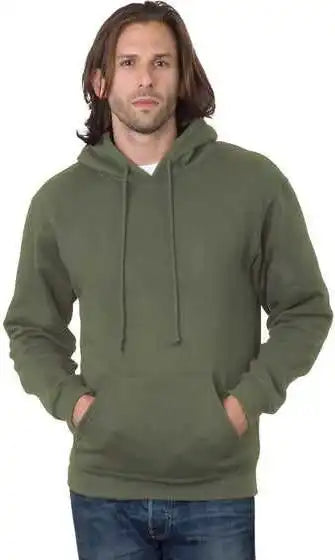 Bayside 960 Usa Made Hooded Sweatshirt Olive