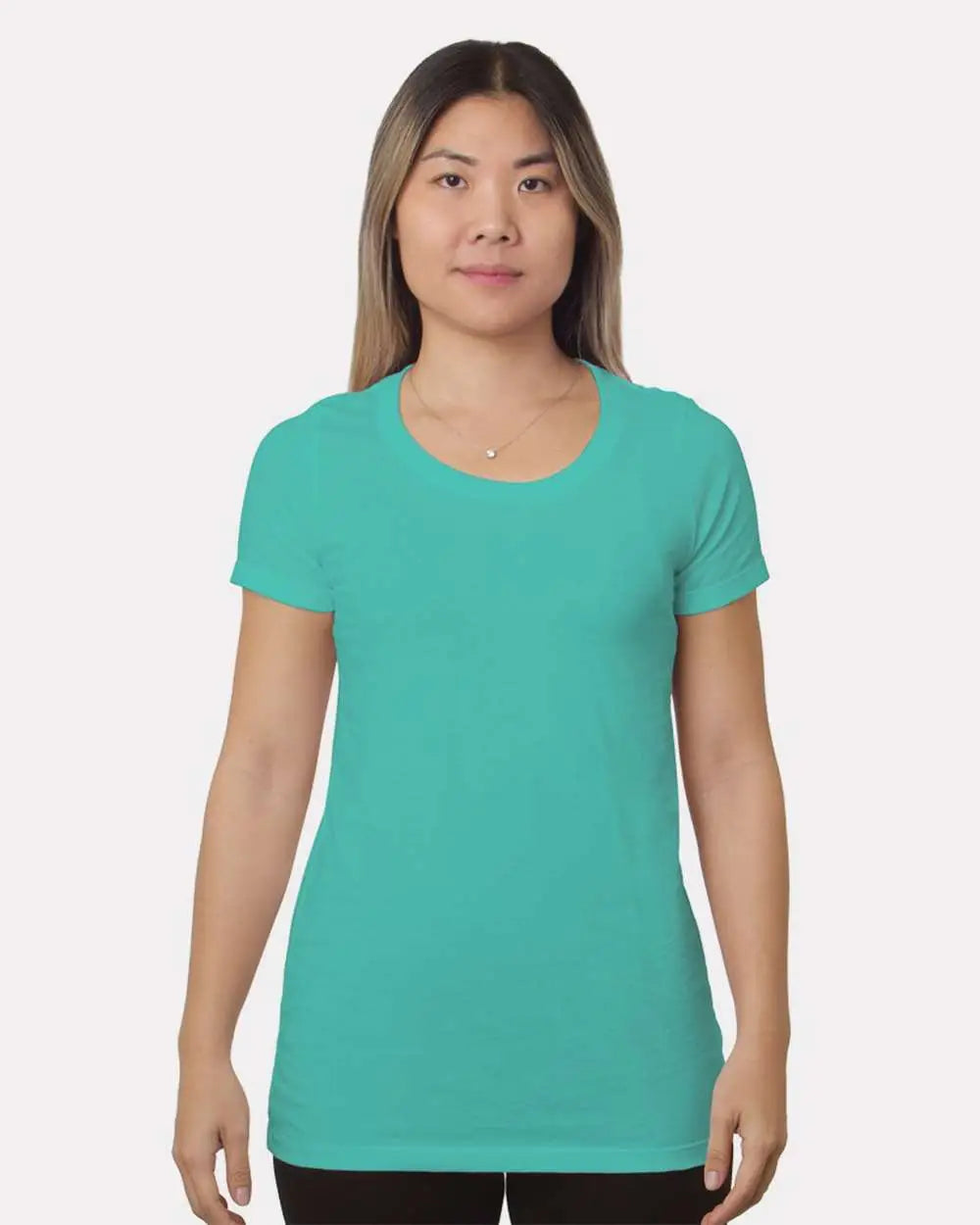 Bayside 9625 Women’s Fine Jersey T-shirt - Chalky Mint - Green / Xs