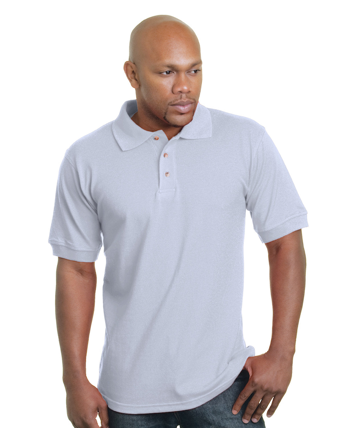 Bayside 1000 USA-Made Polo - Ash
