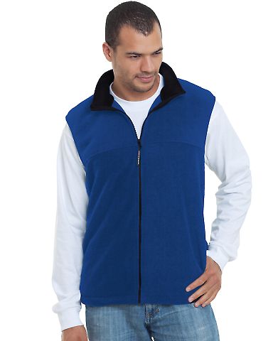 Bayside 1120 USA-Made Full-Zip Fleece Vest - Royal Blue