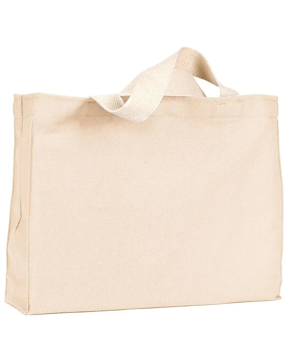 Bayside Ba750 Usa Made Cotton Canvas Medium Gusset Tote Bag - Natural - one Size Fits Most