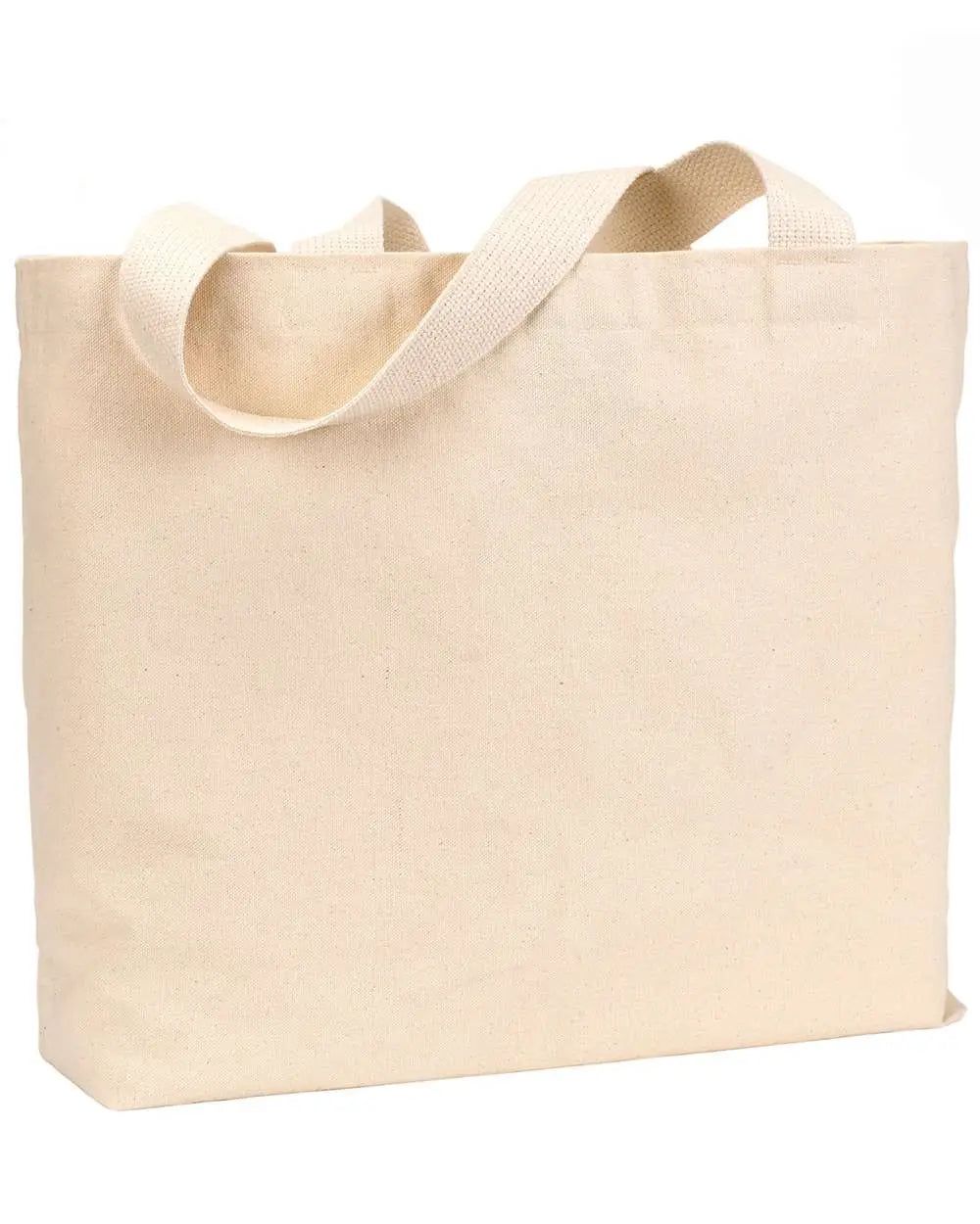 Bayside Bs600 Usa Made Cotton Canvas Jumbo Tote Bag - Natural