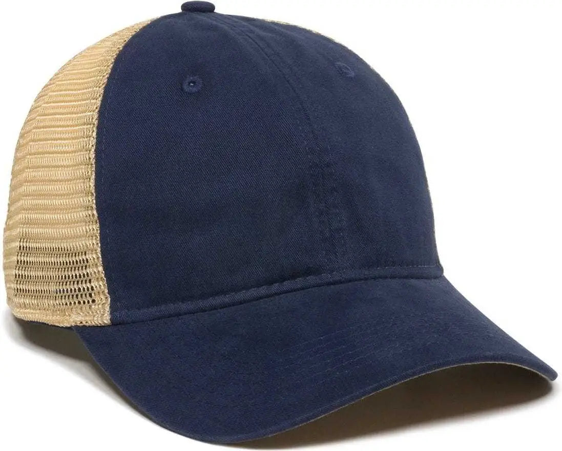 Oc Sports Pwt-200m Adjustable Mesh Back Cap - Navy Tea Stain - 6 7/8’’ - 7 1/2’’