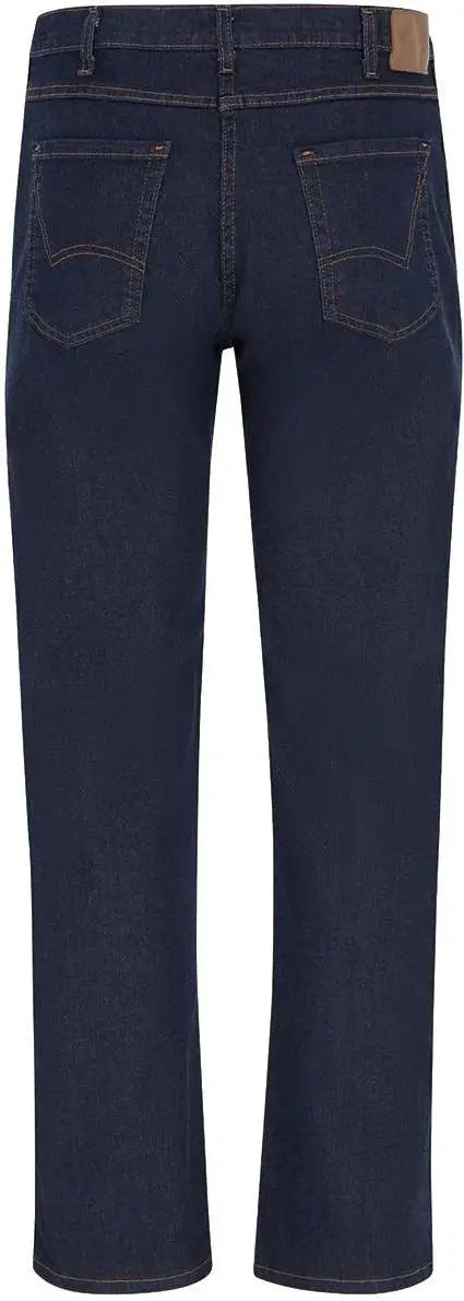 Dickies Ld21ext Industrial 5-pocket Flex Jeans - Extended Sizes - Rinsed Indigo Blue - 39 Unhemmed