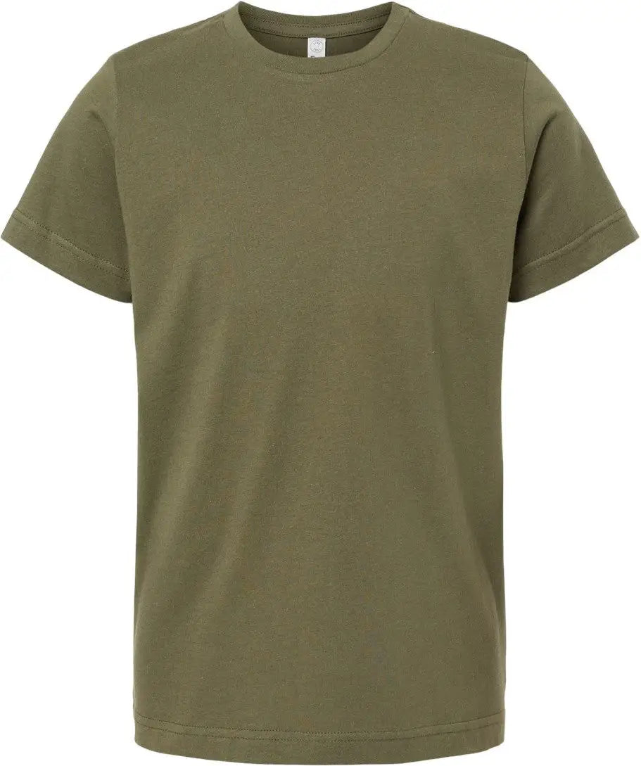 Lat 6101 Youth Fine Jersey Tee - Military Green - Olive / Xs