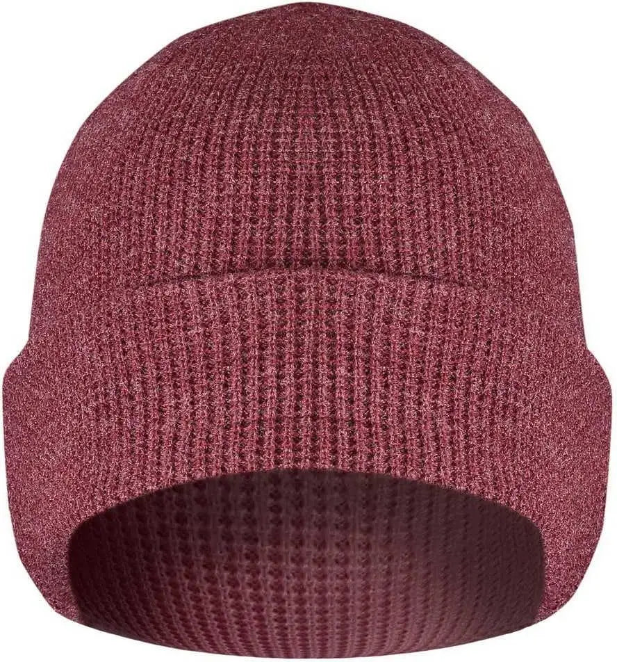 Pacific Headwear 627k Waffle Knit Cuff Beanie - Bordeaux - Cardinal / 7’’ - 7 7/8’’