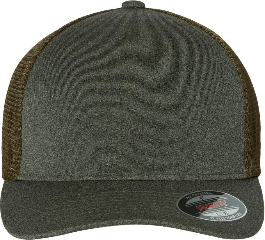 Flexfit 5511up Unipanel™ Trucker Cap - Melange Olive - S/m