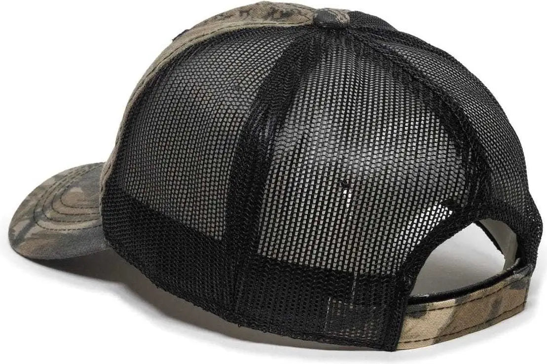 Oc Sports 430pc Adjustable Mesh Back Cap - Original Mossy Oak Break-up Black - 6 7/8’’ - 7 1/2’’