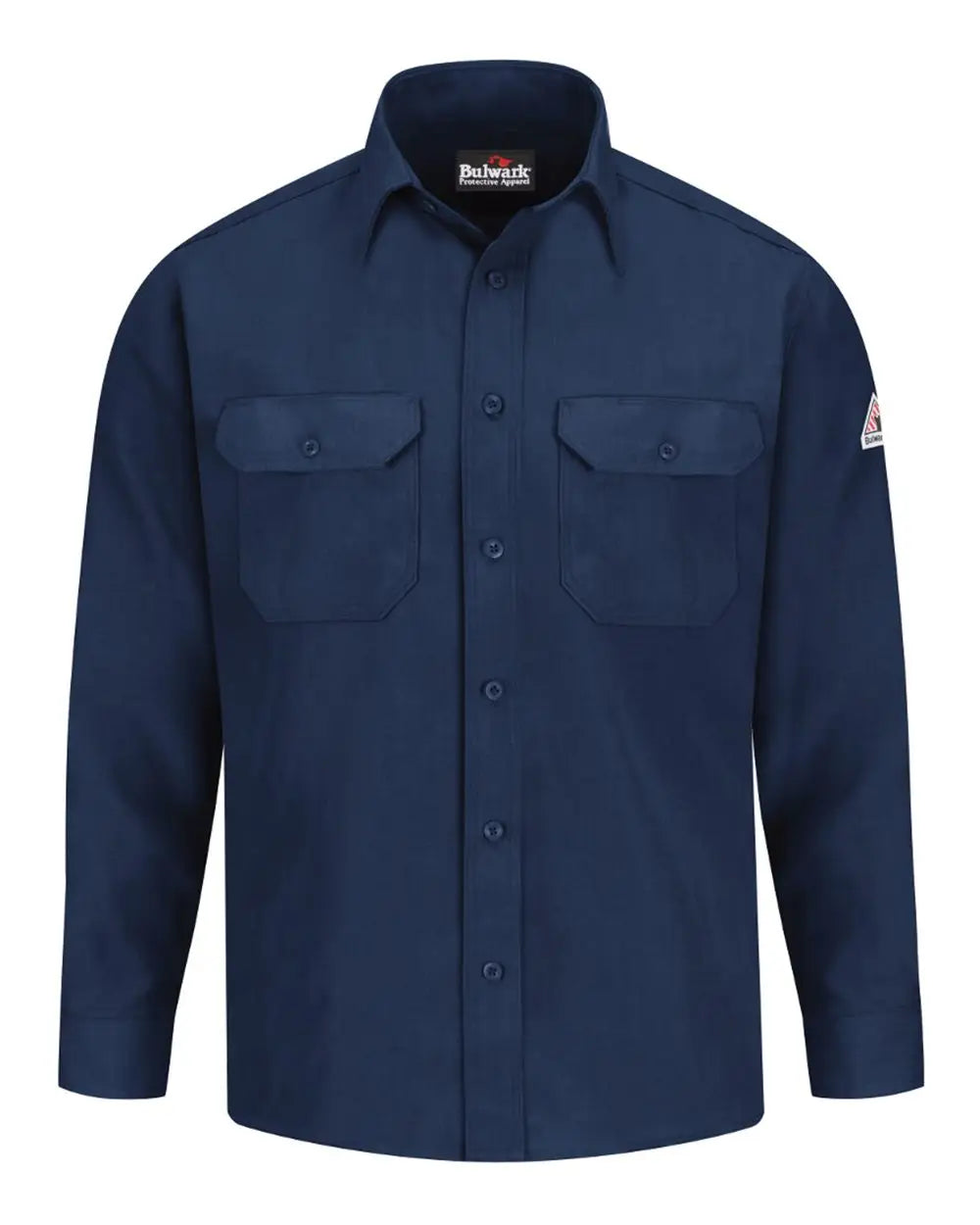 Bulwark Snd2t Uniform Shirt Nomex® Iiia - Tall Sizes - Navy - Mt