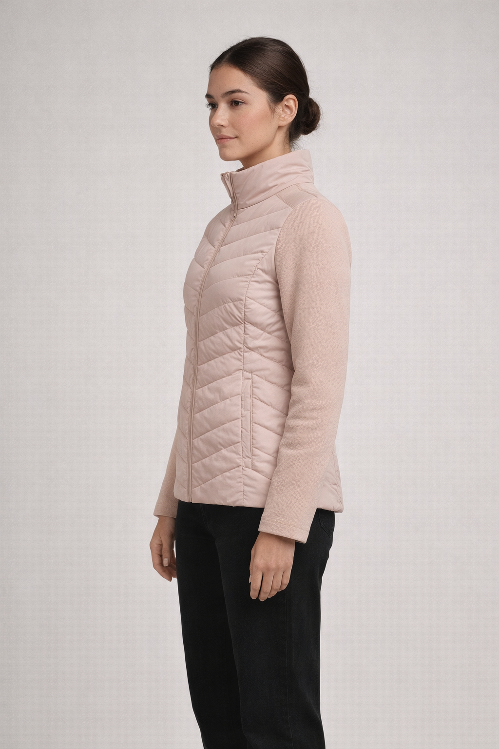 Taupe WEATHERPROOF WOMEN'S MIXED MEDIA JACKET