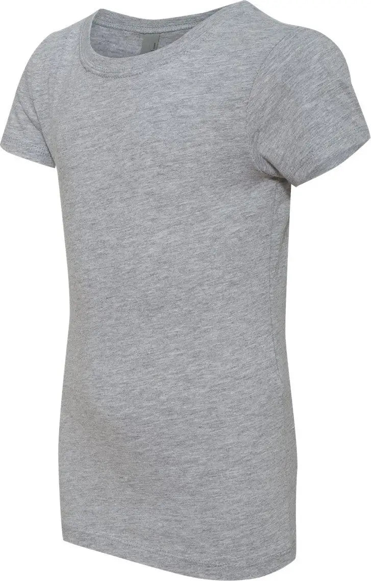 Next Level 3710 Girls’ Cotton Princess T-shirt - Heather Gray - Girls Xs