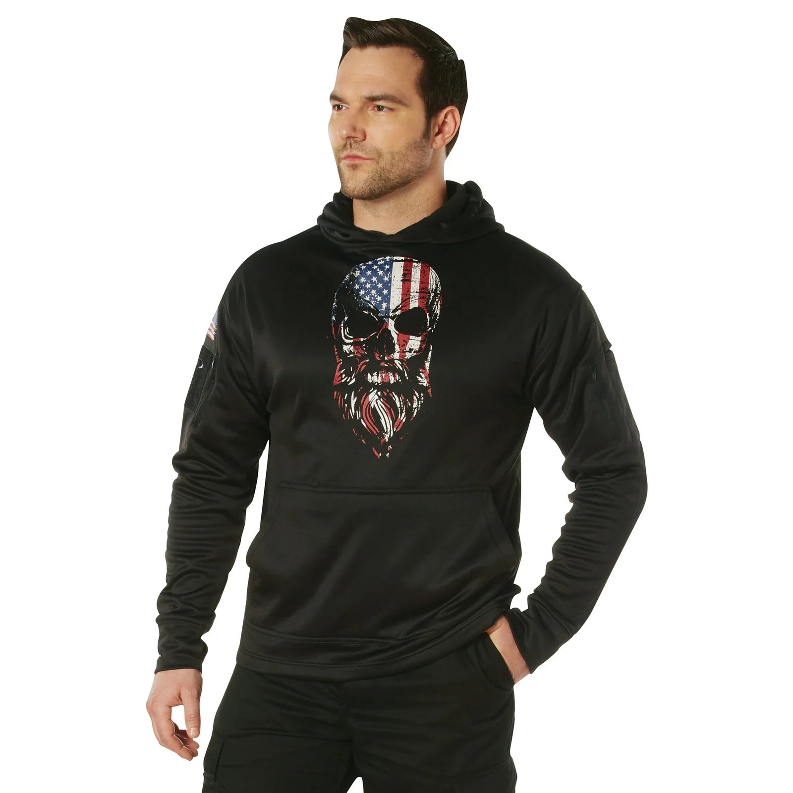 Bearded Skull Concealed Carry Hoodie - Black - s
