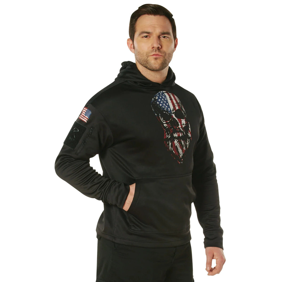 Bearded Skull Concealed Carry Hoodie - Black - s