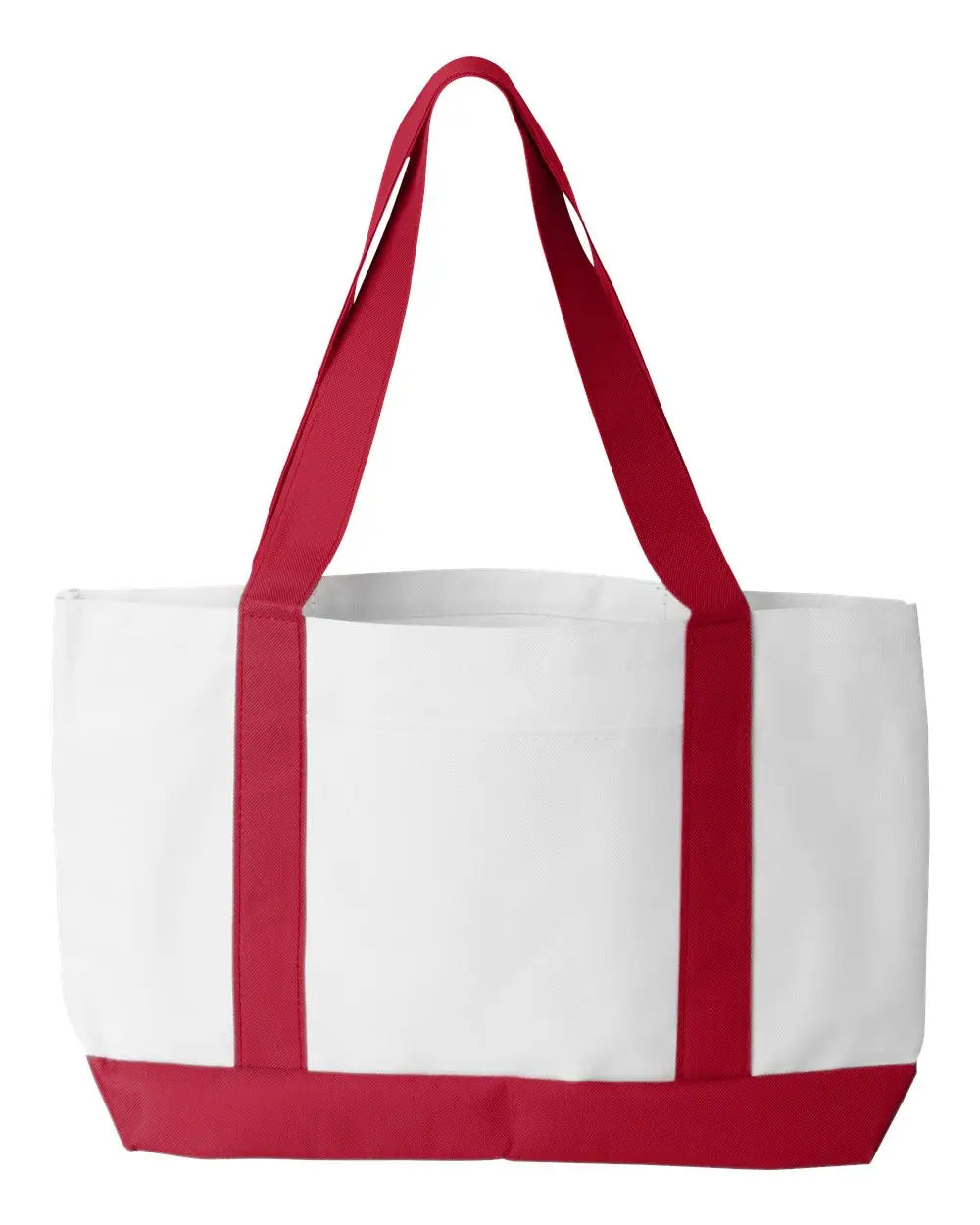 Liberty Bags 7002 P&o Cruiser Tote - White Red - one Size Fits Most