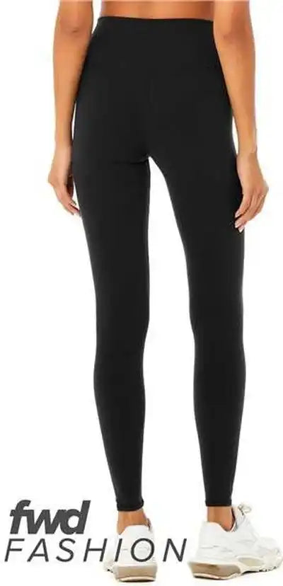 Bella + Canvas 0813 Fwd Fashion Women’s High Waist Fitness Leggings - Black