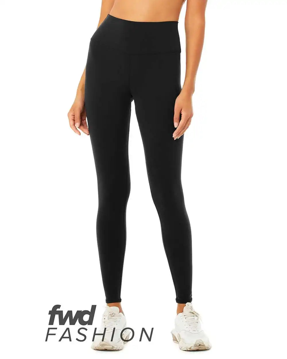 Bella + Canvas 0813 Fwd Fashion Women’s High Waist Fitness Leggings - Black / Xs