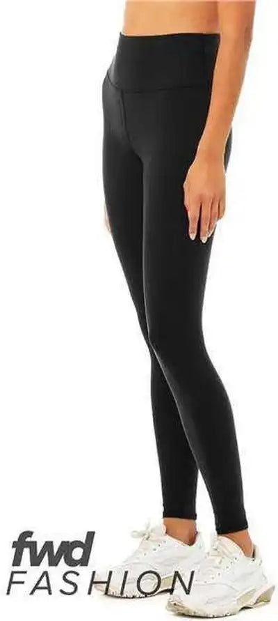 Bella + Canvas 0813 Fwd Fashion Women’s High Waist Fitness Leggings - Black