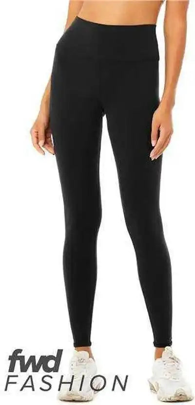 Bella + Canvas 0813 Fwd Fashion Women’s High Waist Fitness Leggings - Black
