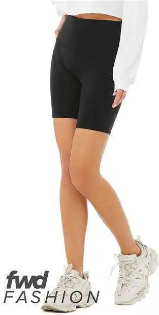 Bella + Canvas 0814 Fwd Fashion Women’s High Waist Biker Shorts Black