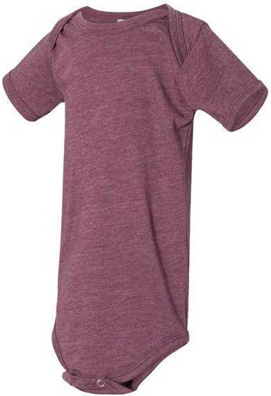 Bella + Canvas 100b Baby Jersey one Piece - Heather Maroon