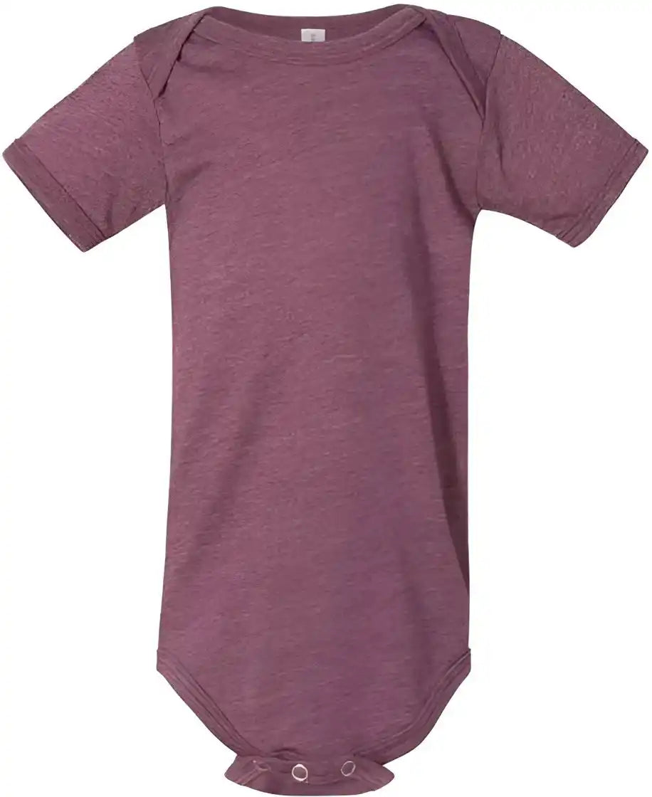 Bella + Canvas 100b Baby Jersey one Piece Heather Maroon