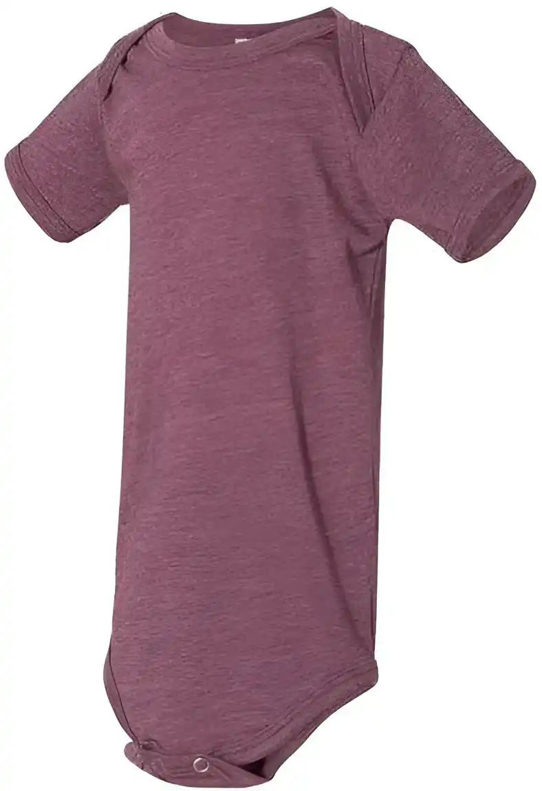 Bella + Canvas 100b Baby Jersey one Piece Heather Maroon