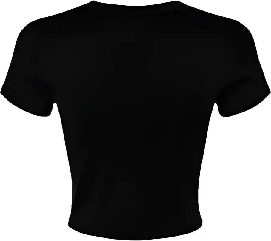 Bella + Canvas 1010 Women’s Micro Rib Baby Tee - Solid Black Blend