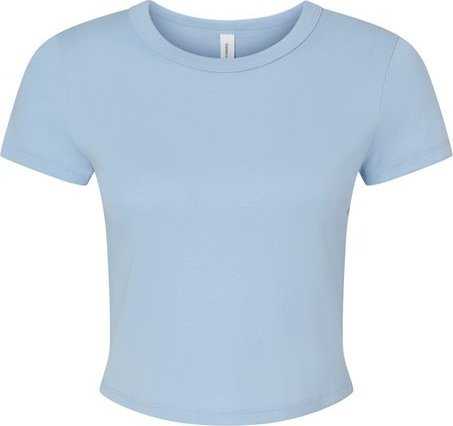 Bella + Canvas 1010 Women’s Micro Rib Baby Tee - Solid Blue Blend