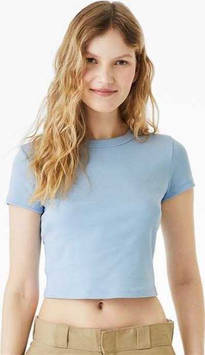 Bella + Canvas 1010 Women’s Micro Rib Baby Tee - Solid Blue Blend