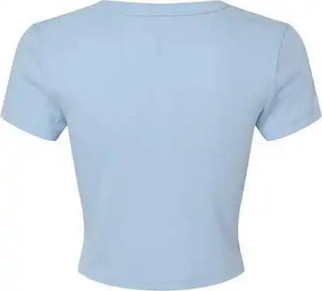 Bella + Canvas 1010 Women’s Micro Rib Baby Tee Solid Blue Blend