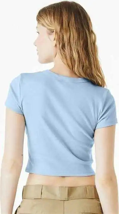 Bella + Canvas 1010 Women’s Micro Rib Baby Tee Solid Blue Blend
