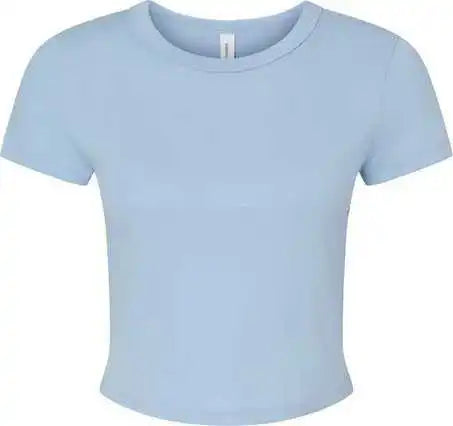 Bella + Canvas 1010 Women’s Micro Rib Baby Tee Solid Blue Blend