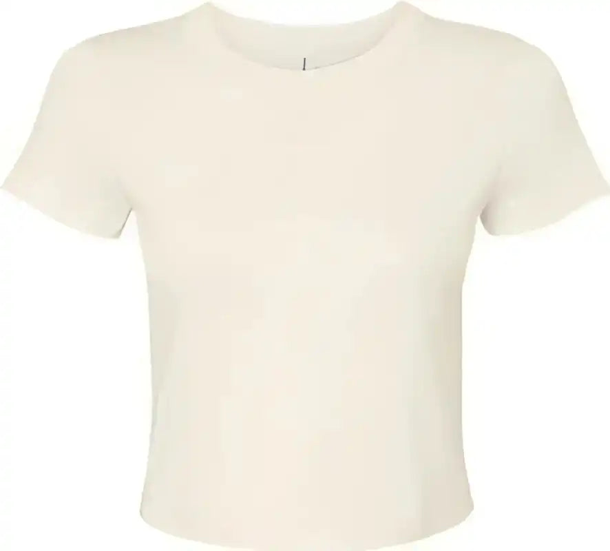 Bella + Canvas 1010 Women’s Micro Rib Baby Tee - Solid Natural Blend
