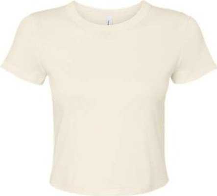 Bella + Canvas 1010 Women’s Micro Rib Baby Tee - Solid Natural Blend