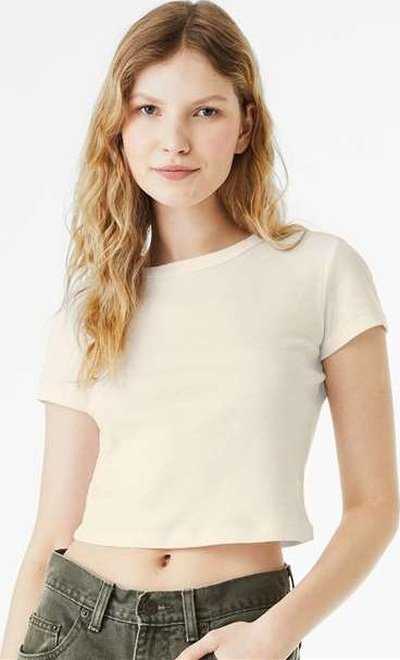 Bella + Canvas 1010 Women’s Micro Rib Baby Tee - Solid Natural Blend