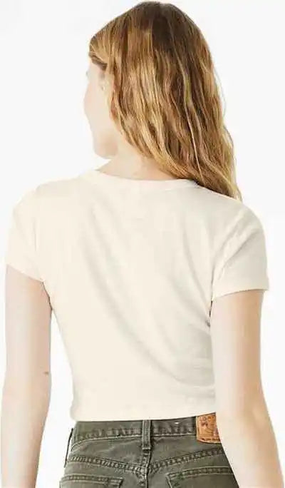Bella + Canvas 1010 Women’s Micro Rib Baby Tee - Solid Natural Blend