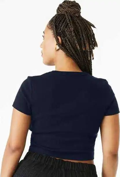 Bella + Canvas 1010 Women’s Micro Rib Baby Tee Solid Navy Blend