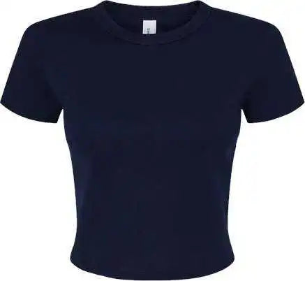 Bella + Canvas 1010 Women’s Micro Rib Baby Tee Solid Navy Blend