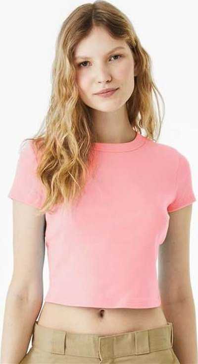 Bella + Canvas 1010 Women’s Micro Rib Baby Tee - Solid Pink Blend