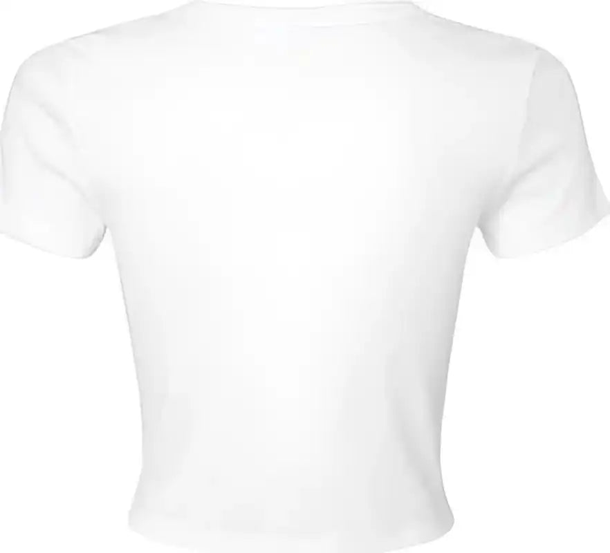 Bella + Canvas 1010 Women’s Micro Rib Baby Tee - Solid White Blend