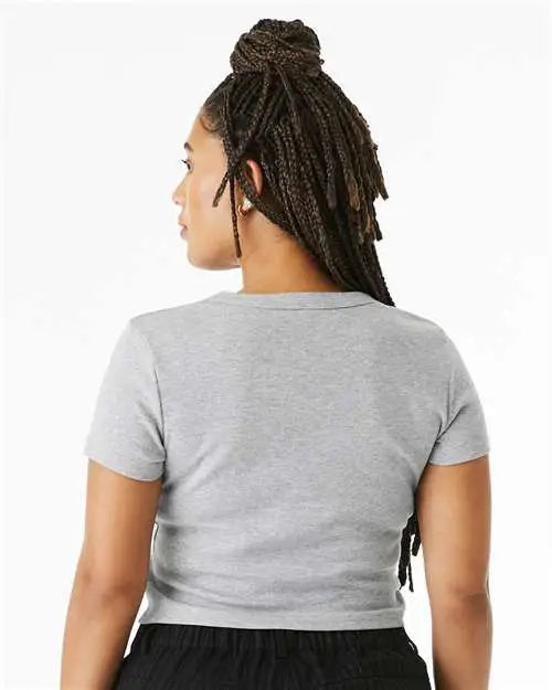 Bella + Canvas 1010c Women’s Micro Rib Baby Tee - 1010 - Athletic Heather