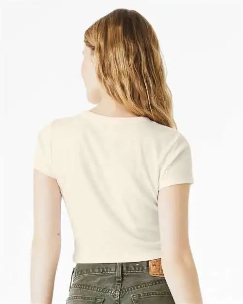 Bella + Canvas 1010c Women’s Micro Rib Baby Tee - 1010 - Solid Natural Blend