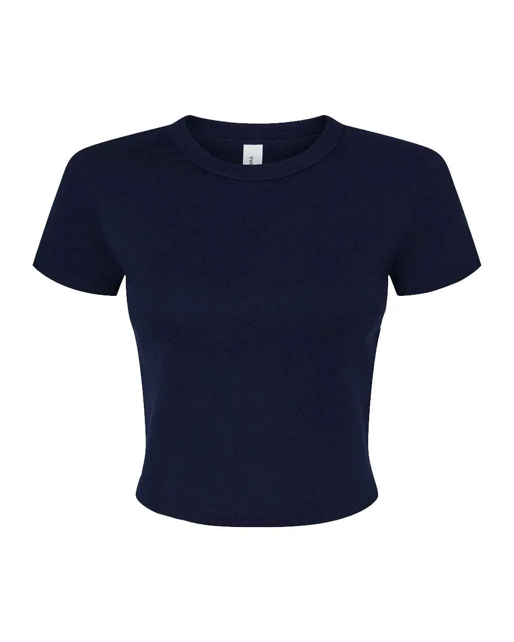 Bella + Canvas 1010c Women’s Micro Rib Baby Tee - 1010 - Solid Navy Blend - Ladies Xs