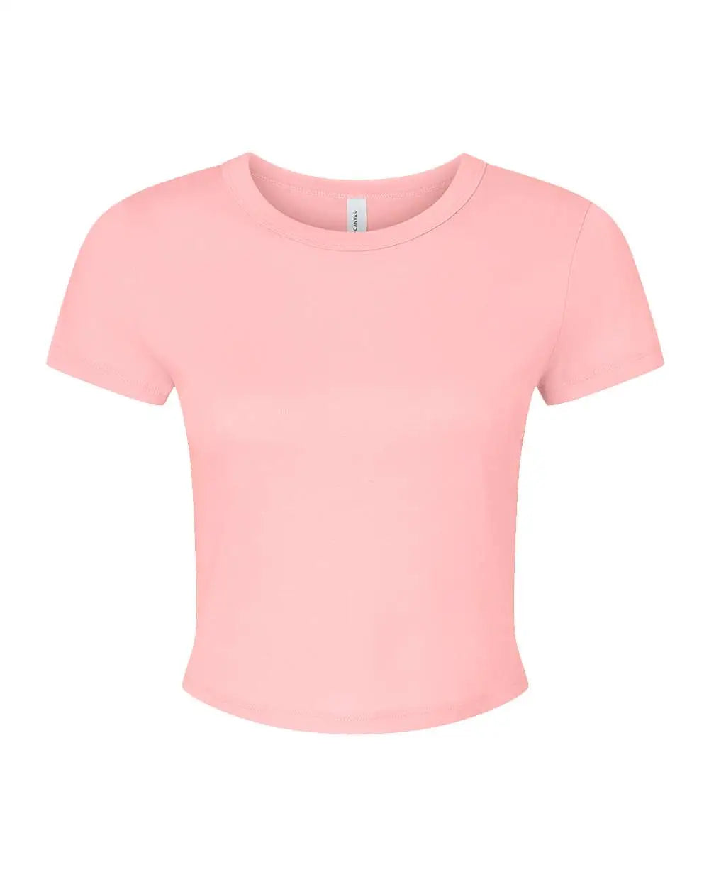 Bella + Canvas 1010c Women’s Micro Rib Baby Tee - 1010 - Solid Pink Blend - Ladies Xs