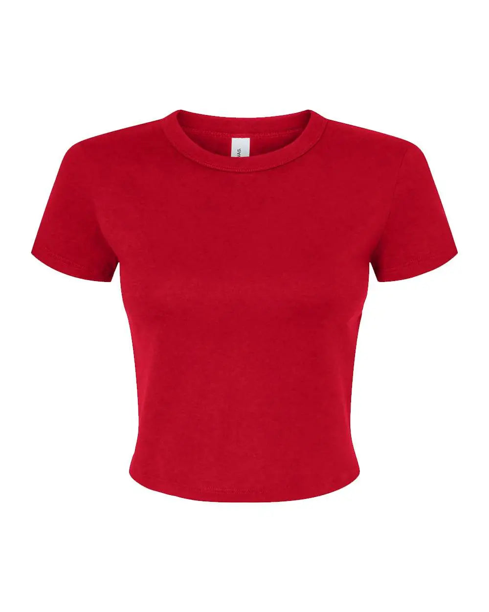 Bella + Canvas 1010c Women’s Micro Rib Baby Tee - 1010 - Solid Red Blend - Ladies Xs