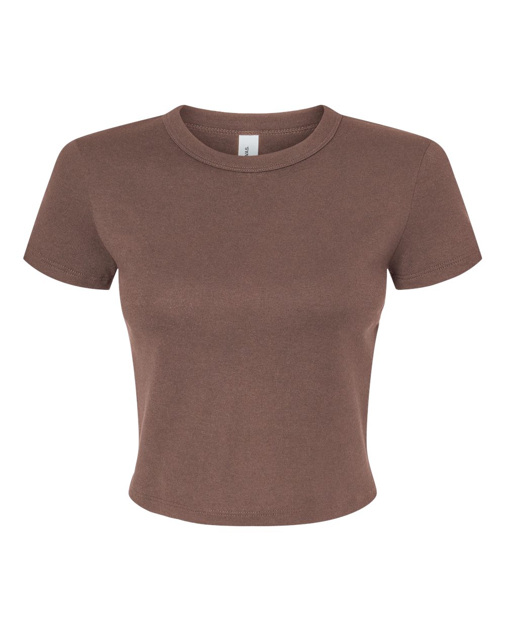 Bella + Canvas 1010c Women’s Micro Rib Baby Tee - Solid Cocoa Blend