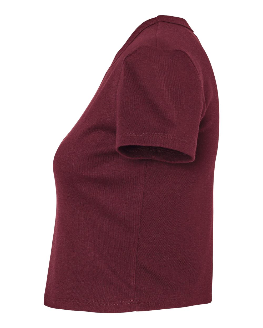 Bella + Canvas 1010c Women’s Micro Rib Baby Tee - Solid Maroon Blend